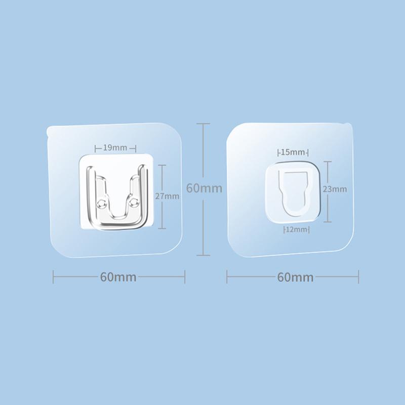 D 6 Pairs Double-sided Adhesive Wall Hooks Storage Tools Wall Mounted Rack Hooks For Kitchen Bathroom Socket Holder Storage
D 6 Pairs Double-sided Adhesive Wall Hooks Storage Tools Wall Mounted Rack Hooks For Kitchen Bathroom Socket Holder Storage