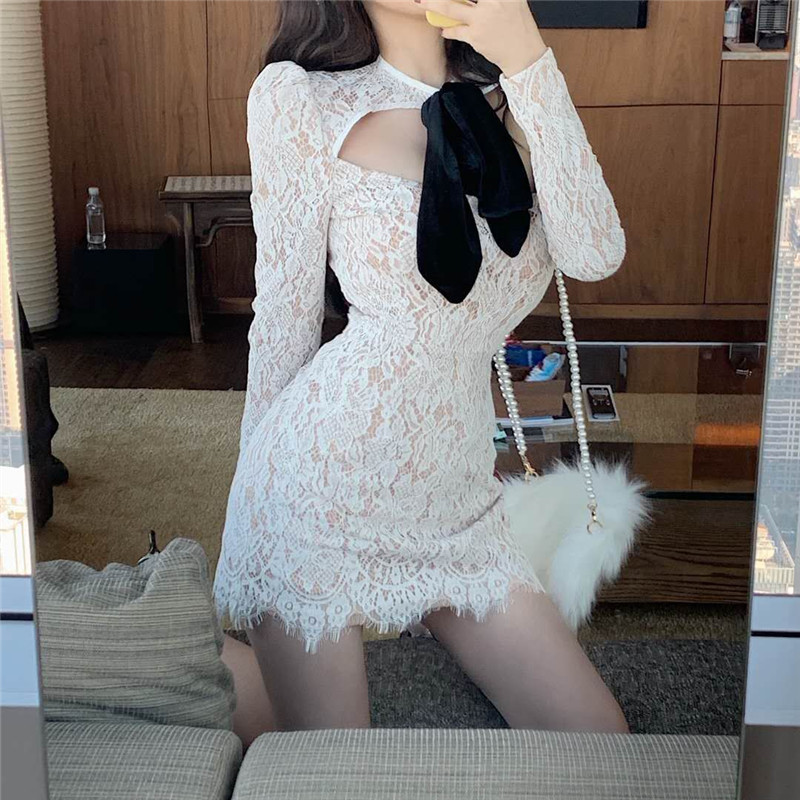 2021 Sexy Ladies in 20-lace New Summer Skinny Bowtie Out Mini Elegant Cocktail White Dress ZGTK, The picture
2021 Sexy Ladies in 20-lace New Summer Skinny Bowtie Out Mini Elegant Cocktail White Dress ZGTK, The picture