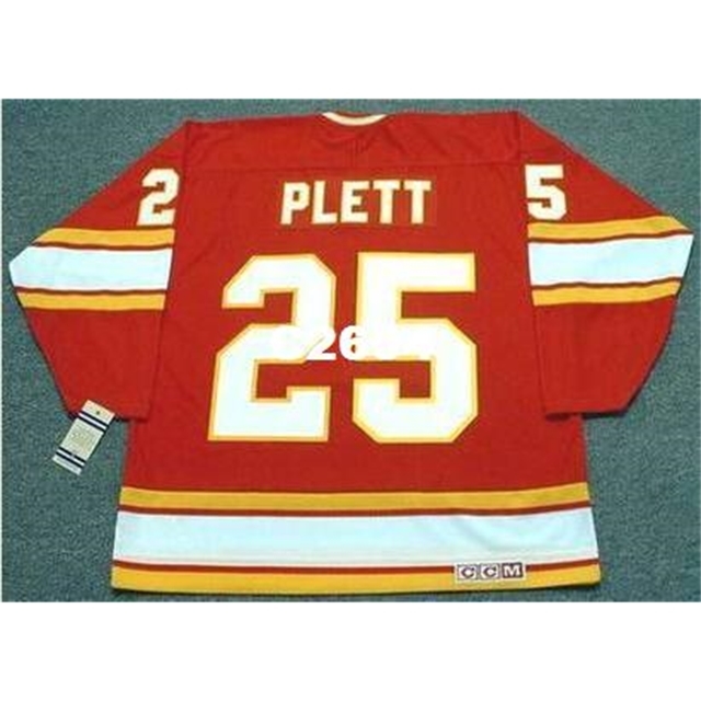 Mens #25 WILLI PLETT Atlanta Flames 1977 CCM Vintage Retro Away Hockey Jersey or custom any name or number retro Jersey, Red
Mens #25 WILLI PLETT Atlanta Flames 1977 CCM Vintage Retro Away Hockey Jersey or custom any name or number retro Jersey, Red