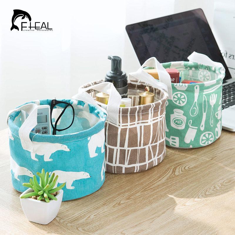 FHEAL Cotton Linen Desktop Storage Box Stationery Toy Cosmetic Jewelry Sundries Storage Basket Underwear Sock Organize Holder1, Lattice coffee 
FHEAL Cotton Linen Desktop Storage Box Stationery Toy Cosmetic Jewelry Sundries Storage Basket Underwear Sock Organize Holder1, Lattice coffee
