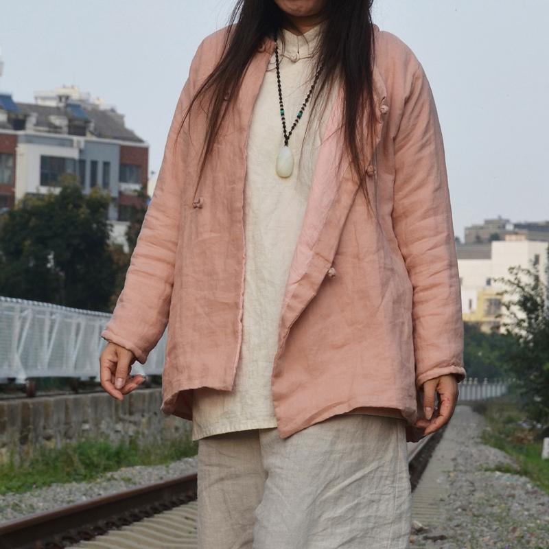 Johnature Women Autumn Parkas Ramie Coats Solid Color 2020 New O-Neck Long Sleeve Button Vintage Female Chinese Style Parkas, Pink
Johnature Women Autumn Parkas Ramie Coats Solid Color 2020 New O-Neck Long Sleeve Button Vintage Female Chinese Style Parkas, Pink