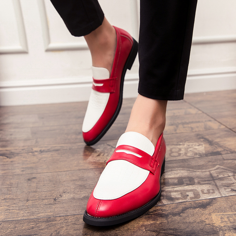 Misalwa Yellow Red White Shiny Loafers Men Wedding Party Dress Shoes PU Leather Elegant Men Flats Plus Size 38-48 Dropshipping Y200420
