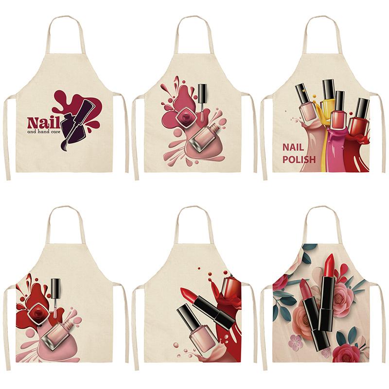 Nail Polish Lipstick Kitchen Aprons For Women Cotton Linen Bibs Household Cleaning Pinafore Home Cooking Apron 53*65cm WQL0179
Nail Polish Lipstick Kitchen Aprons For Women Cotton Linen Bibs Household Cleaning Pinafore Home Cooking Apron 53*65cm WQL0179