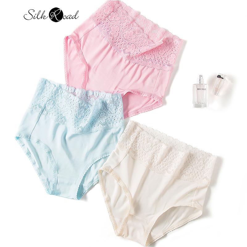 Three-pack Silk Underwear Women's 100 Mulberry Silk Sexy Lace Seamless Plus Size High Waist Solid Color Briefs, Flesh
Three-pack Silk Underwear Women's 100 Mulberry Silk Sexy Lace Seamless Plus Size High Waist Solid Color Briefs, Flesh