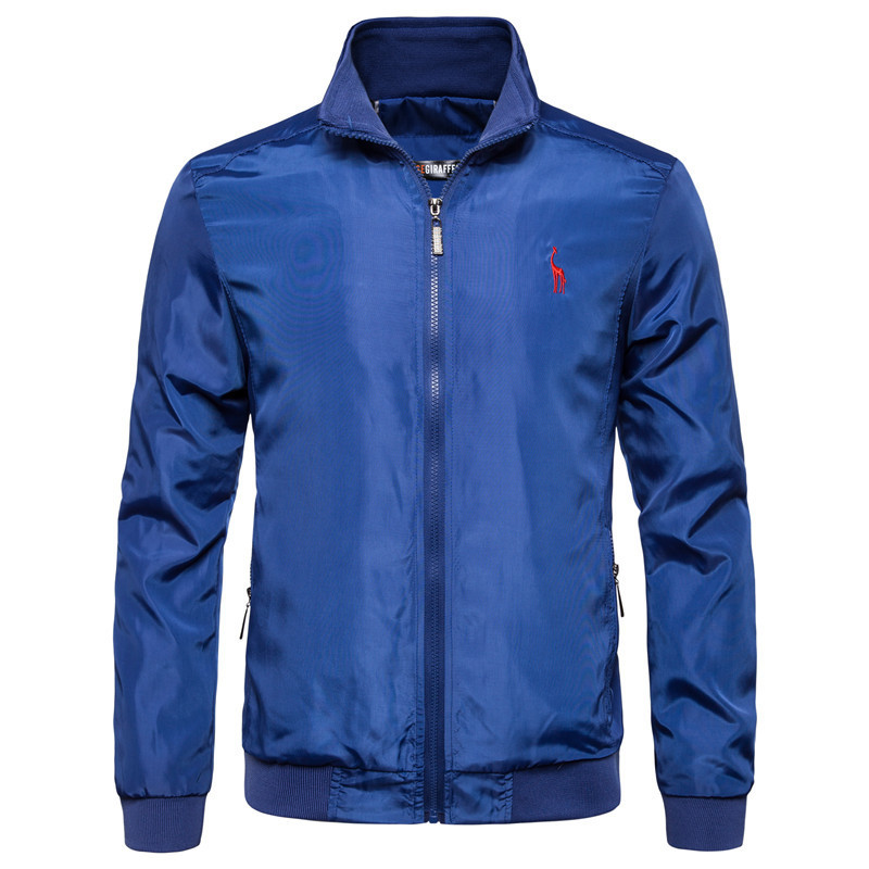 New Autumn Winter Stand Colar Zipper Jacket Men Streetwear Bomber Jacket Windbreaker Mens Basic Jackets US Size SXXL T200106