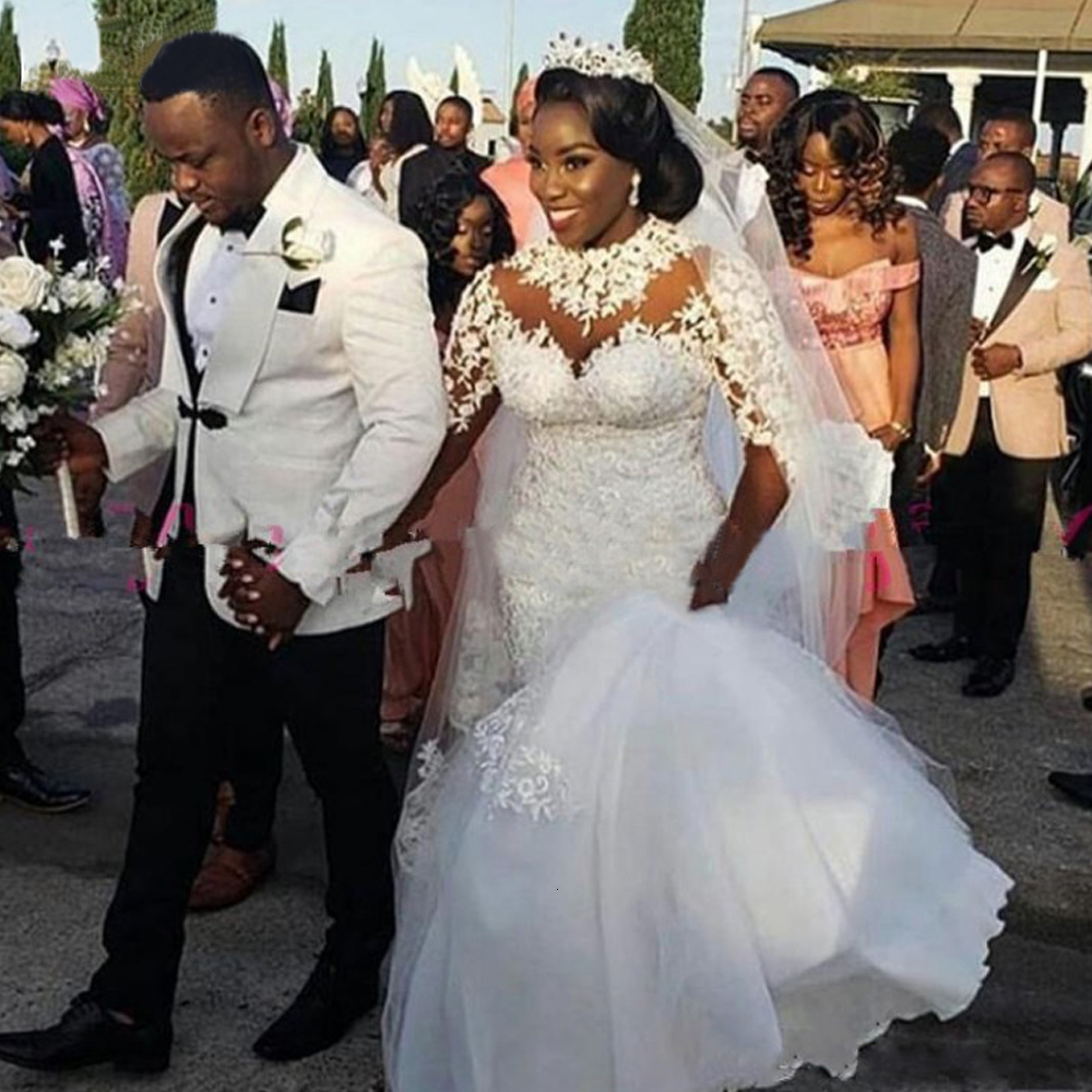 2021 New African Ribbon Mermaid Gown High Sleeves Wedding Gowns Arrival Pearls Dressed As Novia 2HYW, White
2021 New African Ribbon Mermaid Gown High Sleeves Wedding Gowns Arrival Pearls Dressed As Novia 2HYW, White