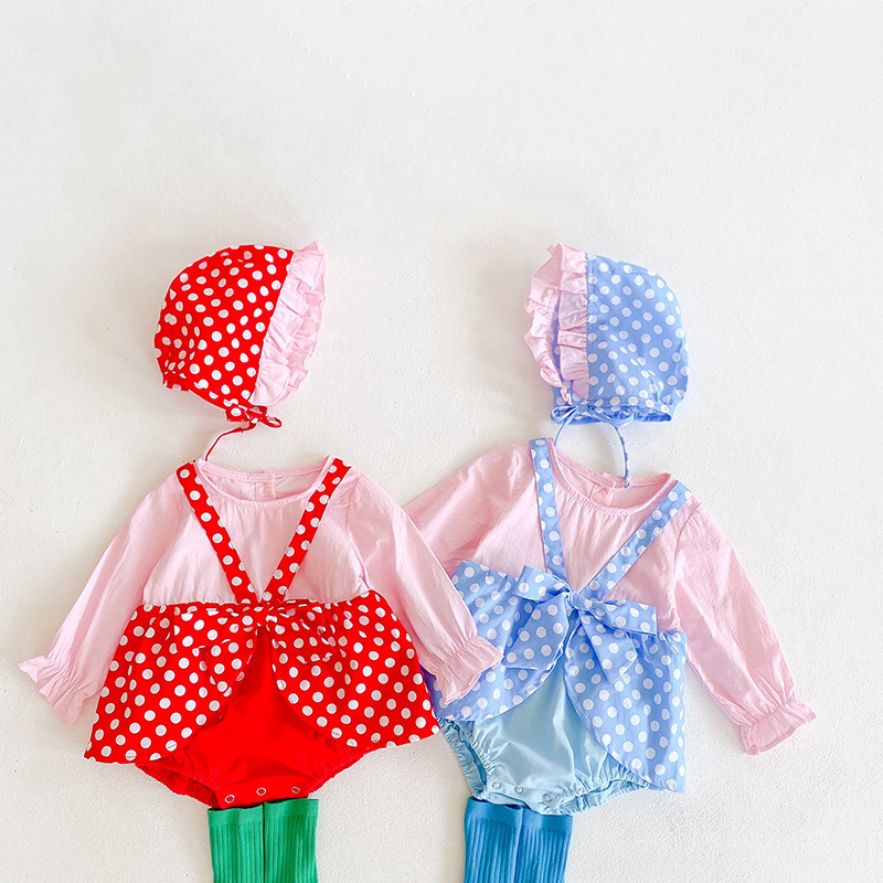 New 2021 Spring Newborn Baby Dot Print Jumpsuit with Hat Long Sleeve Toddler Girls Bodysuit Outfits Clothes Summer Ajrr, 21003blue
New 2021 Spring Newborn Baby Dot Print Jumpsuit with Hat Long Sleeve Toddler Girls Bodysuit Outfits Clothes Summer Ajrr, 21003blue