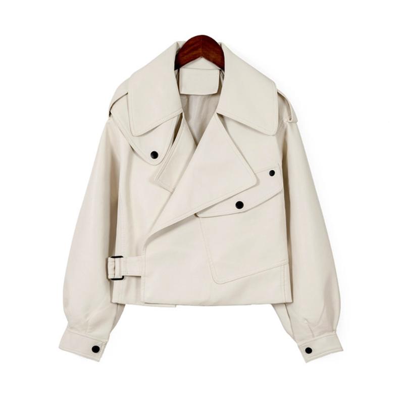 New Women Faux Leather Jacket Soft Loose Vintage Biker Coat Short Pockets Motor PU Black Jacket Autumn Street Leather Coat White, Beige
New Women Faux Leather Jacket Soft Loose Vintage Biker Coat Short Pockets Motor PU Black Jacket Autumn Street Leather Coat White, Beige