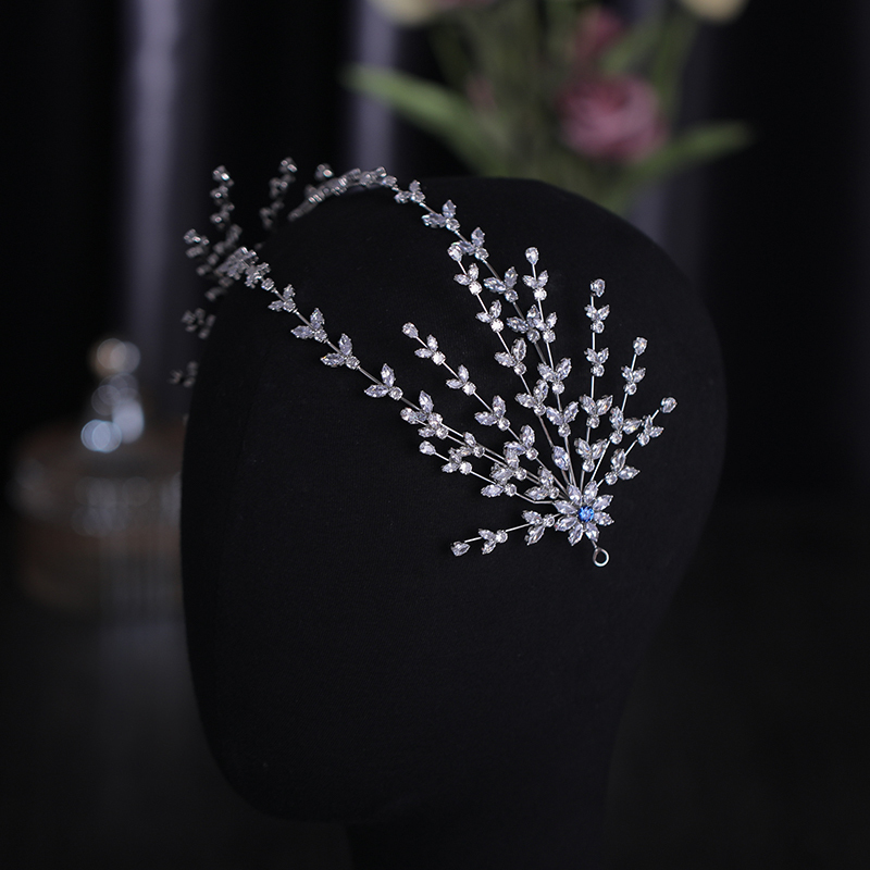 Wedding Hair Accessories Silver Color y Headbands Zircon Tiaras Crowns Bridal Queen Princess Diadems Hairband Women Jewelry 220214