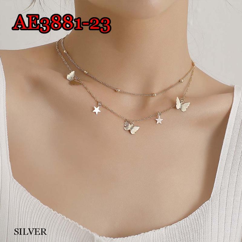 Women Chokers Necklaces Chain Butterfly Party Necklace For Female Korean Popular Jewelry Chocker AE3881-23