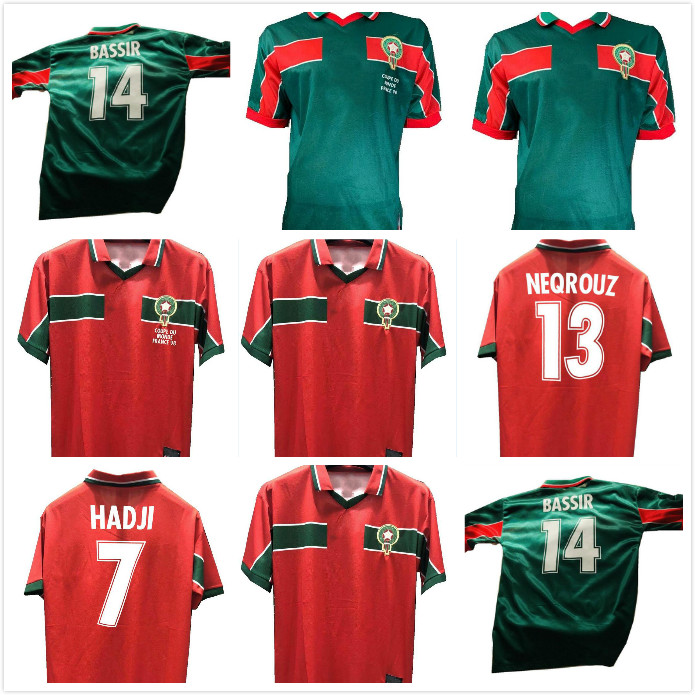Retro Morocco 1998 classic Soccer Jersey OUAKILI NEQROUZ BASSIR ABRAMI ancient maillot EL HADRIOUI HADJI Oldest 98 Football shirt, Black;yellow
Retro Morocco 1998 classic Soccer Jersey OUAKILI NEQROUZ BASSIR ABRAMI ancient maillot EL HADRIOUI HADJI Oldest 98 Football shirt, Black;yellow