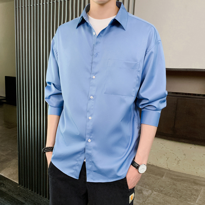 2021 Brand Spring Autumn Long Sleeves New Flannel Collar Korea Style Shirt for Men's Solid Harajuku Clothing F8ny, Df09 3
2021 Brand Spring Autumn Long Sleeves New Flannel Collar Korea Style Shirt for Men's Solid Harajuku Clothing F8ny, Df09 3