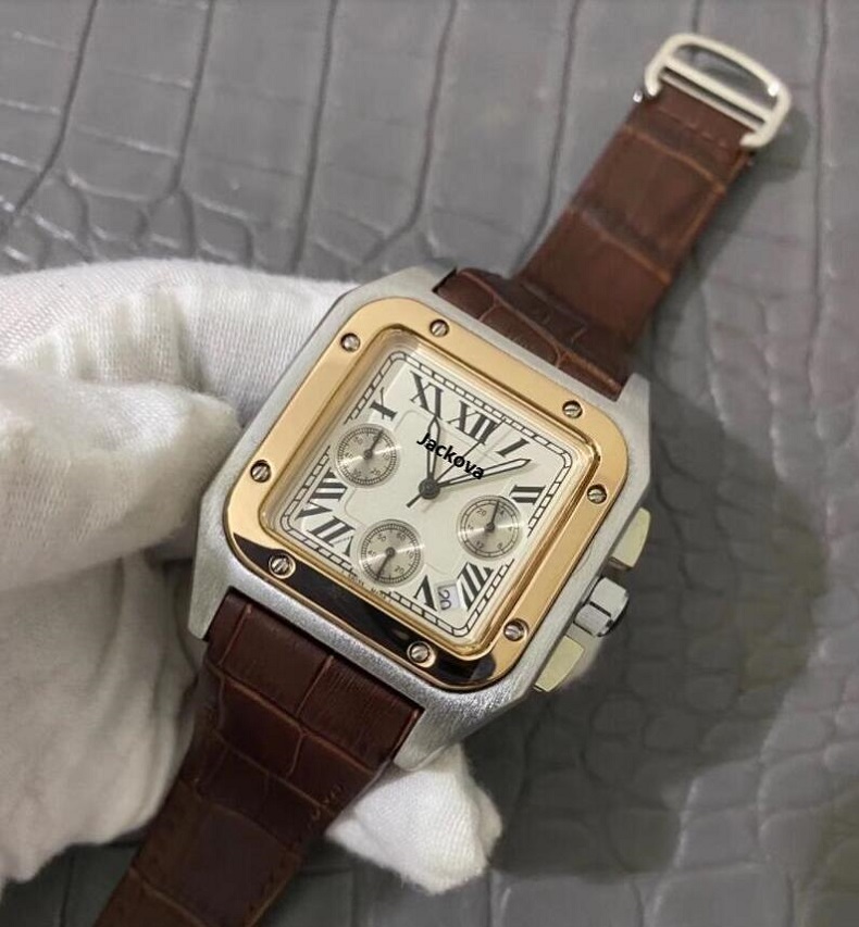 Sport Men Watch Luxury Male Leather Waterproof Chronograph Quartz Clock Military Wrist Watch Men Women Clock Saat Gift, Slivery;brown
Sport Men Watch Luxury Male Leather Waterproof Chronograph Quartz Clock Military Wrist Watch Men Women Clock Saat Gift, Slivery;brown