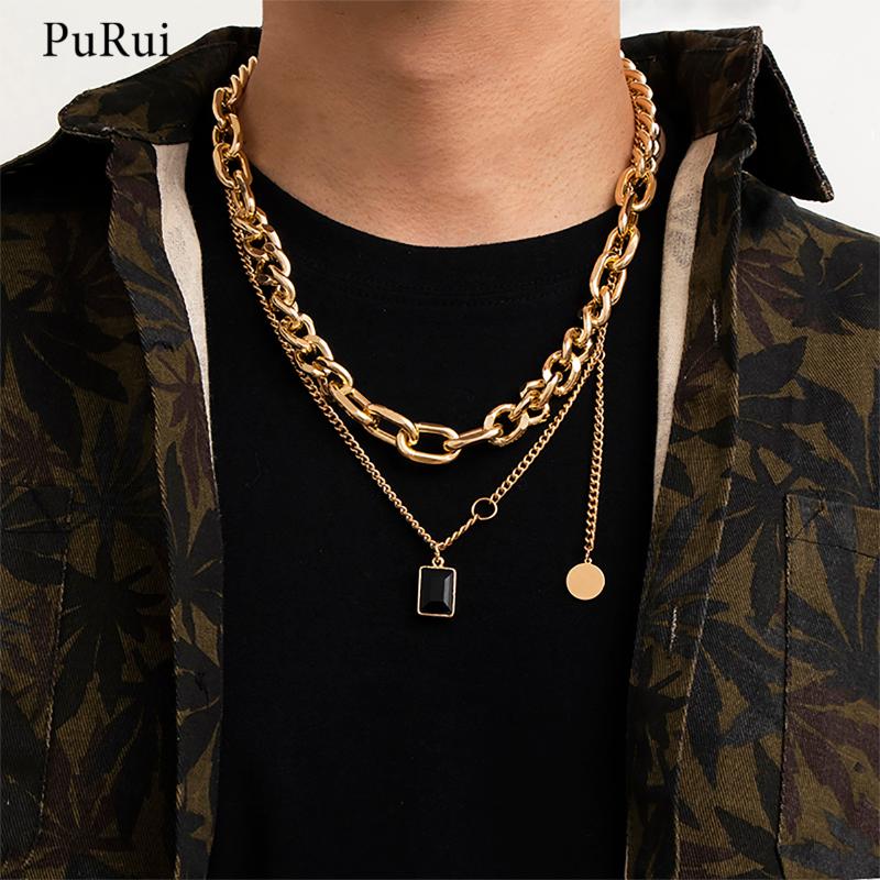 Pendant Necklaces PuRui Punk Thick Chain Choker Necklace For Men Hip Hop Black Crystal Coin Women Fashion Neck Jewelry 2022 Gifts
Pendant Necklaces PuRui Punk Thick Chain Choker Necklace For Men Hip Hop Black Crystal Coin Women Fashion Neck Jewelry 2022 Gifts