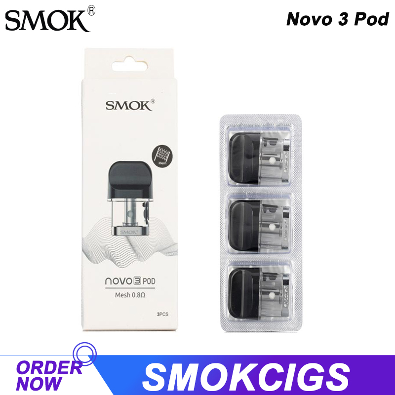 SMOK Novo 3 Pod Mesh 0.8ohm Coil 1.7ml Cartridge Side Filling System for NOVO 3 KIT Authentic от DHgate WW