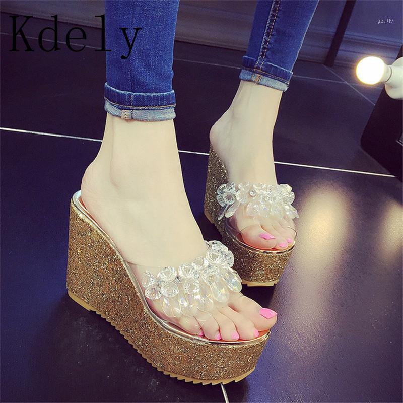 Women Summer PVC Peep Toe Floral Pattern Type Breathable Beach Sandals Rhinestone Slip-On Wedges Shoes Super High Heel Height1, Silver
Women Summer PVC Peep Toe Floral Pattern Type Breathable Beach Sandals Rhinestone Slip-On Wedges Shoes Super High Heel Height1, Silver