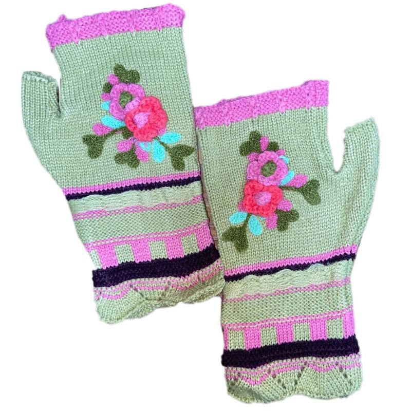 Women Multicolor Jacquard Floral Fingerless Gloves Knitted Thumb Hole Mittens X7JB 
Women Multicolor Jacquard Floral Fingerless Gloves Knitted Thumb Hole Mittens X7JB