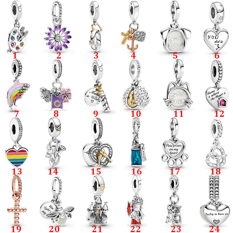 Genuine 925 Sterling Silver Fit Pandora Bracelet Charms Rainbow New Product Lavender Chrysanthemum Firefly Beads Love Heart Blue Crysta Char, Black
Genuine 925 Sterling Silver Fit Pandora Bracelet Charms Rainbow New Product Lavender Chrysanthemum Firefly Beads Love Heart Blue Crysta Char, Black