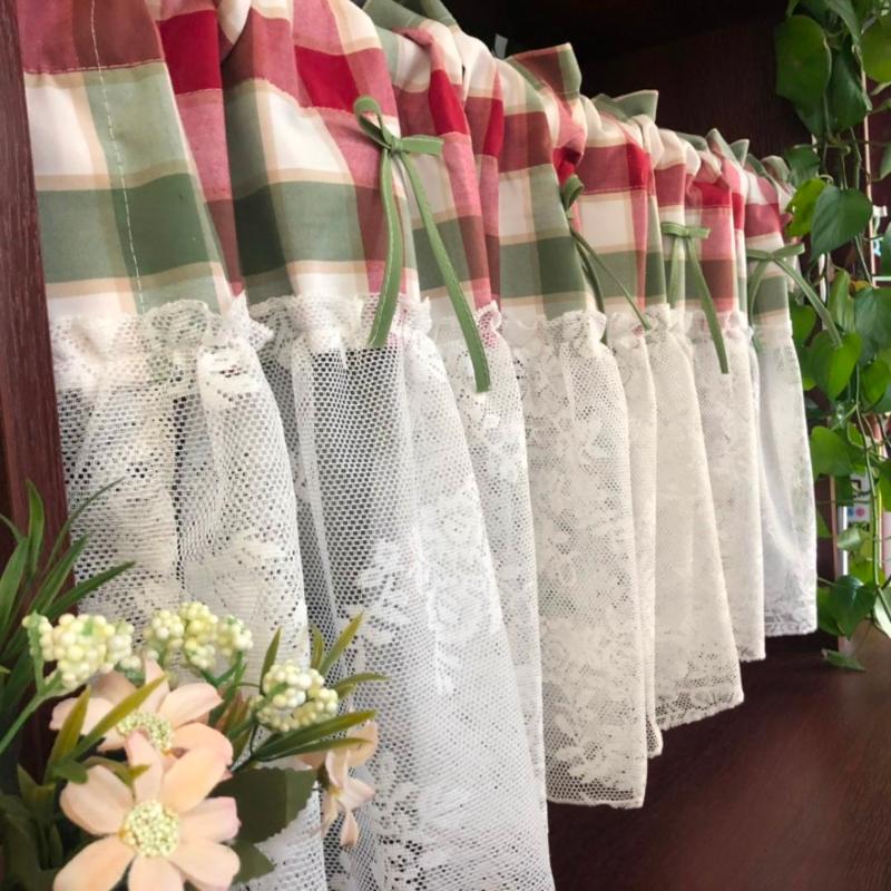 Red Green Plaid Knot-bow Splice White Lace Decorative Short Curtain Home Multi-function Dust-proof Curtain Customizable
Red Green Plaid Knot-bow Splice White Lace Decorative Short Curtain Home Multi-function Dust-proof Curtain Customizable