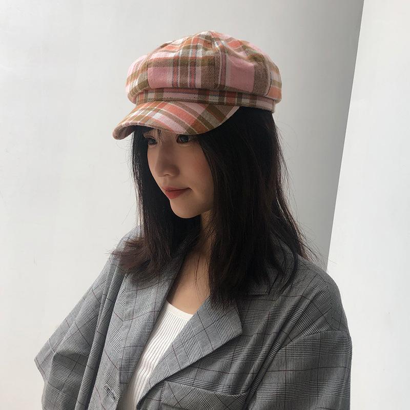 Beret Hat Women Plaid Octagonal Hat Cotton Fashion Small Fragrant Style Warm With Brim Decorated Beret1, Pink
Beret Hat Women Plaid Octagonal Hat Cotton Fashion Small Fragrant Style Warm With Brim Decorated Beret1, Pink