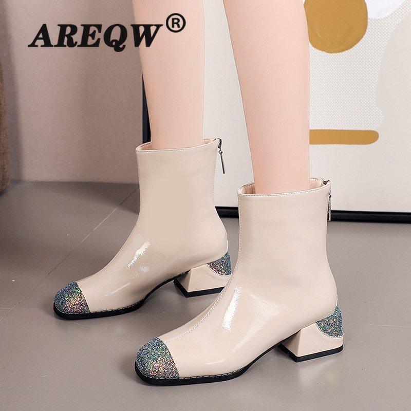2020 Autumn Winter Shoes Women Boots Casual Woman Ankle Boots Fashion Brand Female Footwear Square1, Beige 
2020 Autumn Winter Shoes Women Boots Casual Woman Ankle Boots Fashion Brand Female Footwear Square1, Beige