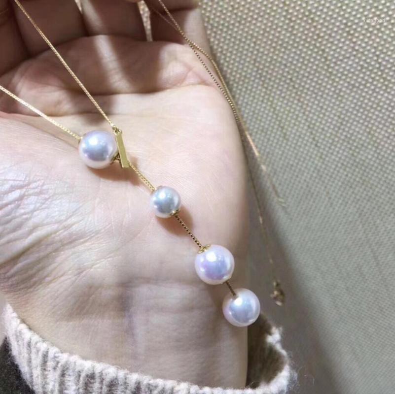 Chains Sellnoble Jewelry Natural 6-7mm 8-9mm Akoya White Pearl Necklace Pendant 18K Gold Adjustable1
Chains Sellnoble Jewelry Natural 6-7mm 8-9mm Akoya White Pearl Necklace Pendant 18K Gold Adjustable1