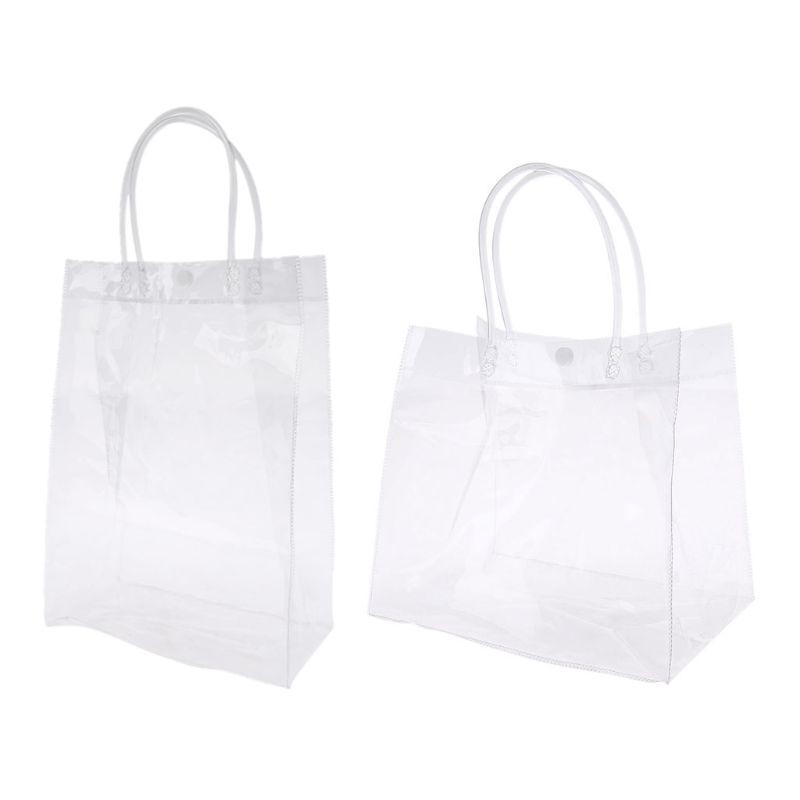 Clear Tote Bag PVC Transparant Handbag With Handle Snap Wedding Party Favors Makeup Packaging Bags
Clear Tote Bag PVC Transparant Handbag With Handle Snap Wedding Party Favors Makeup Packaging Bags
