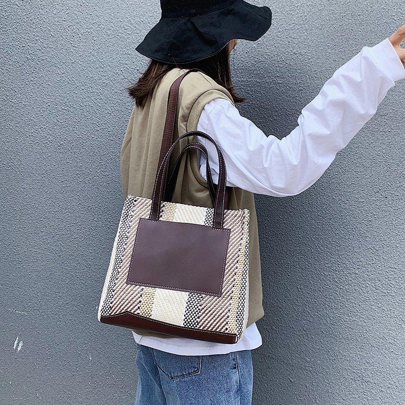 Fashion Women Handbags Luxury Weave Big Female Tote Bag Ladies 2021 New Women Shoulder Bags Designer Women's Bags Dress Handbag, Black 
Fashion Women Handbags Luxury Weave Big Female Tote Bag Ladies 2021 New Women Shoulder Bags Designer Women's Bags Dress Handbag, Black