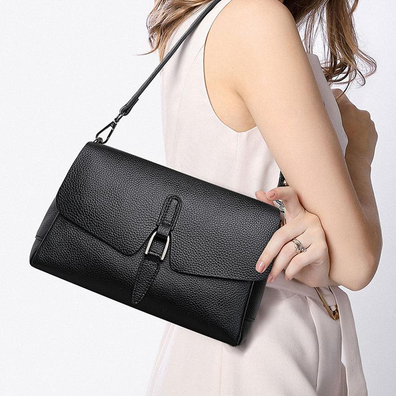 Fashion Woman Shoulder Crossbody Bag Ladies 100% Genuine Leather Small Square Bags Light Wild Simple Female Daily Messenger Bags, Black
Fashion Woman Shoulder Crossbody Bag Ladies 100% Genuine Leather Small Square Bags Light Wild Simple Female Daily Messenger Bags, Black