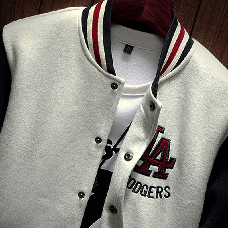 Arrival Letter Rib Sleeve Cotton Embroidery Single Breasted Casual Bomber Baseball Jacket Loose Cardigan Coat 201218