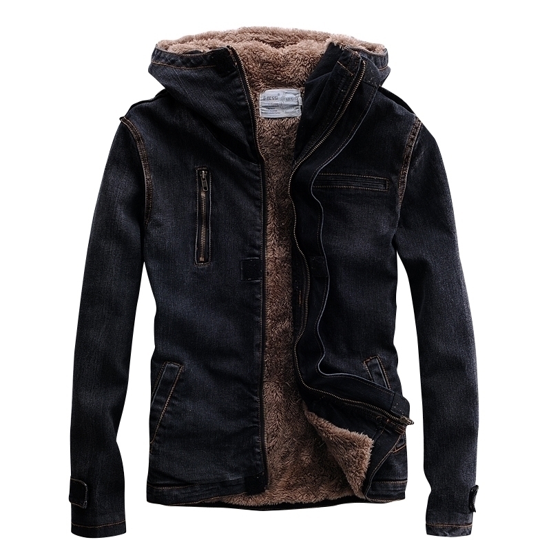 TANG For MaleWinter Denim Jacket Hooded Fur Lined Black Motorcycle Biker Style Designer Fleece Thicken Warm Jean Coat 201120
TANG For MaleWinter Denim Jacket Hooded Fur Lined Black Motorcycle Biker Style Designer Fleece Thicken Warm Jean Coat 201120