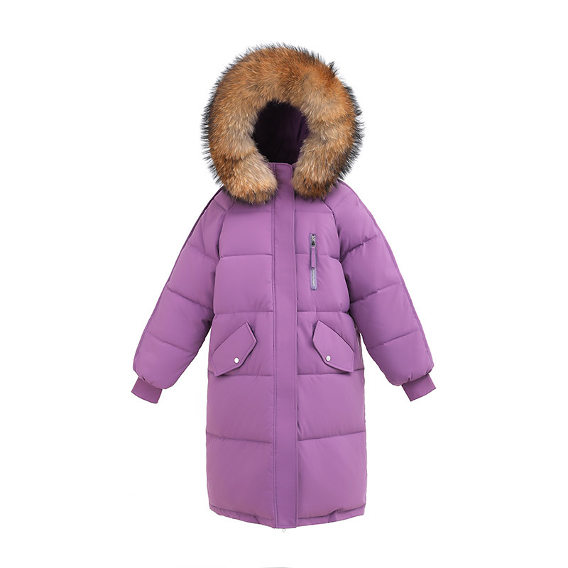 Fashion Long Hooded Down Parka Ladies Coat Warm Winter Jacket Women Loose Big Fur Collar Oversize Chic Coat Female 201019