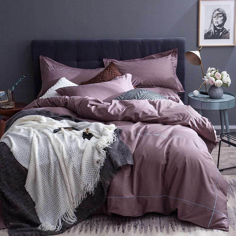 denisroom 100% cotton bed linen purple Bedding set silk Bed set bedsheet duvet cover 4PCS KING QUEEN SIZE LK14*1, 01
denisroom 100% cotton bed linen purple Bedding set silk Bed set bedsheet duvet cover 4PCS KING QUEEN SIZE LK14*1, 01