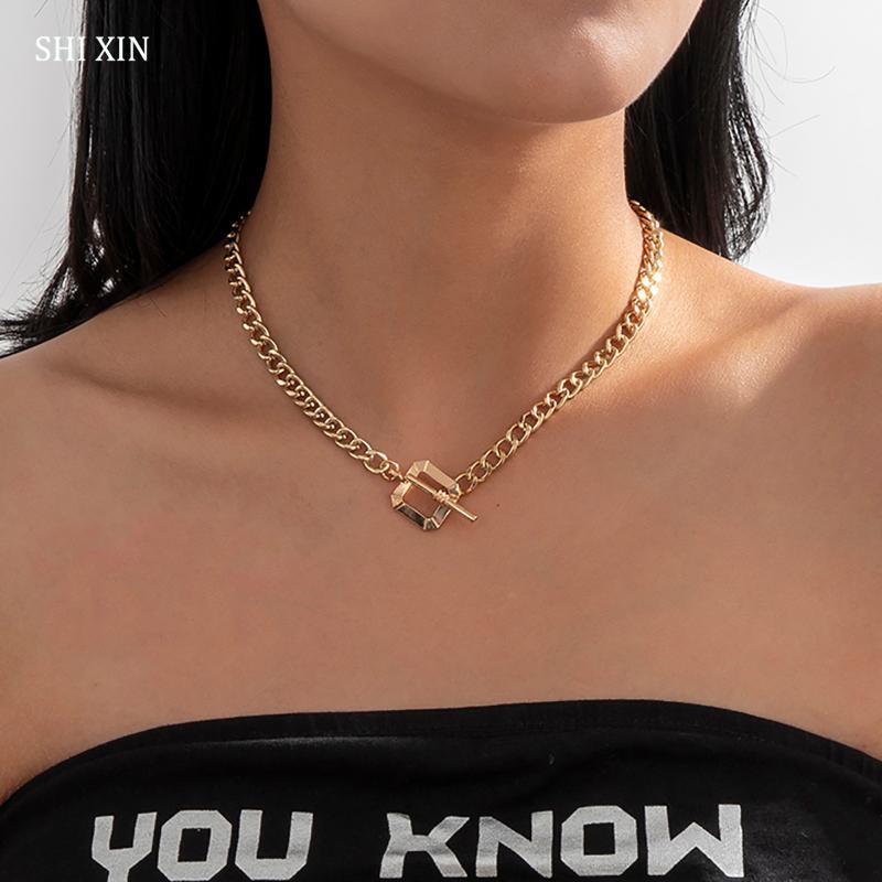 SHIXIN Short Chains on Neck Choker Necklace Colar for Women Gold/Silver Color Fashion Necklaces Jewelry Collier Femme 2020 Gifts1
SHIXIN Short Chains on Neck Choker Necklace Colar for Women Gold/Silver Color Fashion Necklaces Jewelry Collier Femme 2020 Gifts1