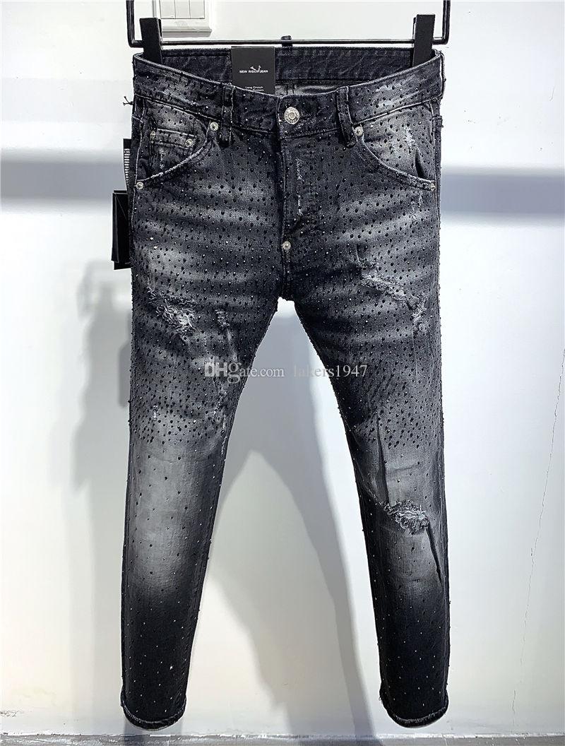 D2 SS20 New Arrival Top Quality Designer Men D2 Denim Cool Guy Jeans Embroidery Pants Fashion Holes Trousers Italy Size 44-54 9709 NTO, Blue
D2 SS20 New Arrival Top Quality Designer Men D2 Denim Cool Guy Jeans Embroidery Pants Fashion Holes Trousers Italy Size 44-54 9709 NTO, Blue