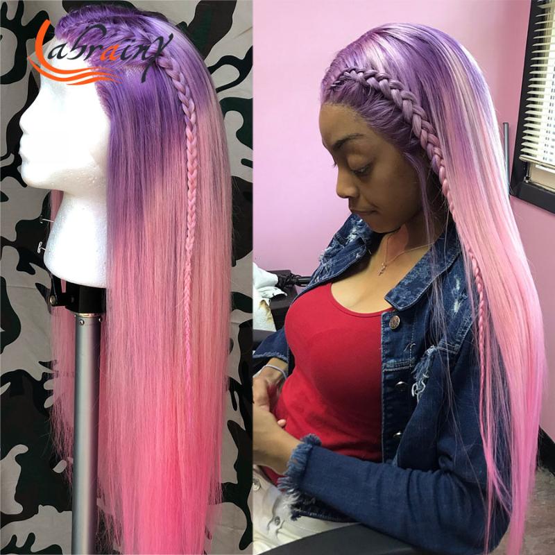 HD Transparent Ombre Pink Straight Human Hair Wigs Purple Colored Remy Hair Pre Plucked Bleached Knots13x6x1, As pic
HD Transparent Ombre Pink Straight Human Hair Wigs Purple Colored Remy Hair Pre Plucked Bleached Knots13x6x1, As pic