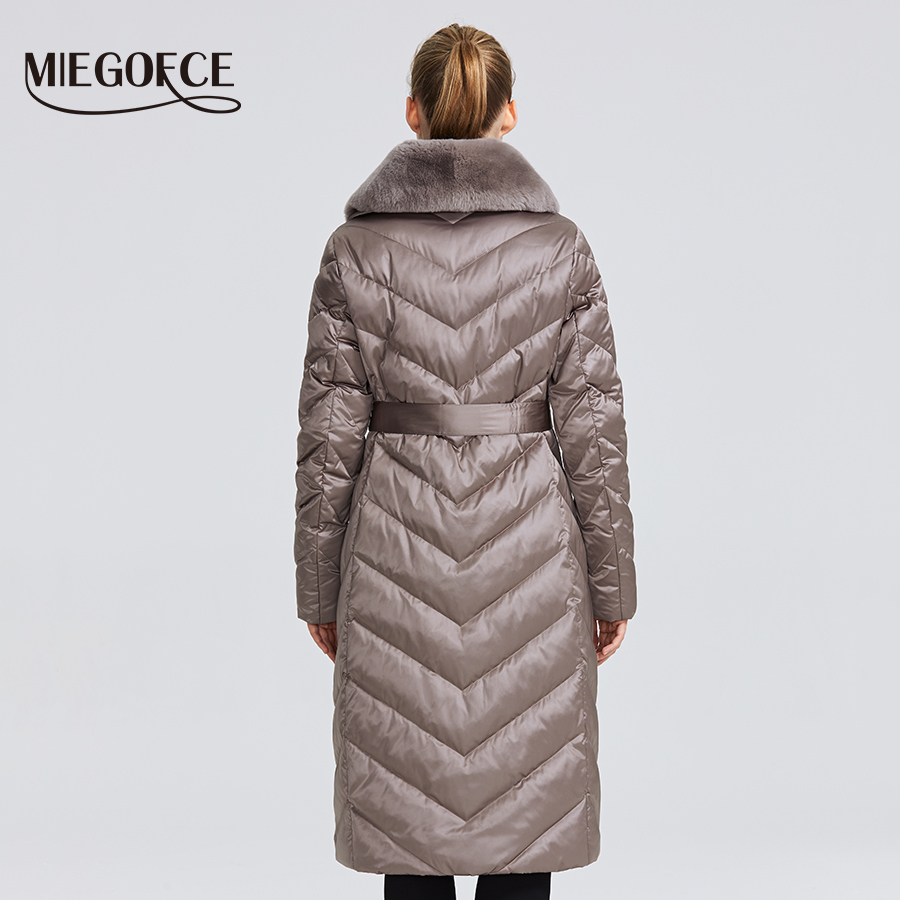 MIEGOFCE New Collection Women's Jacket With Rabbit Collar Women Winter Coat Unusual Colors That a Windproof Winter Parka 201217