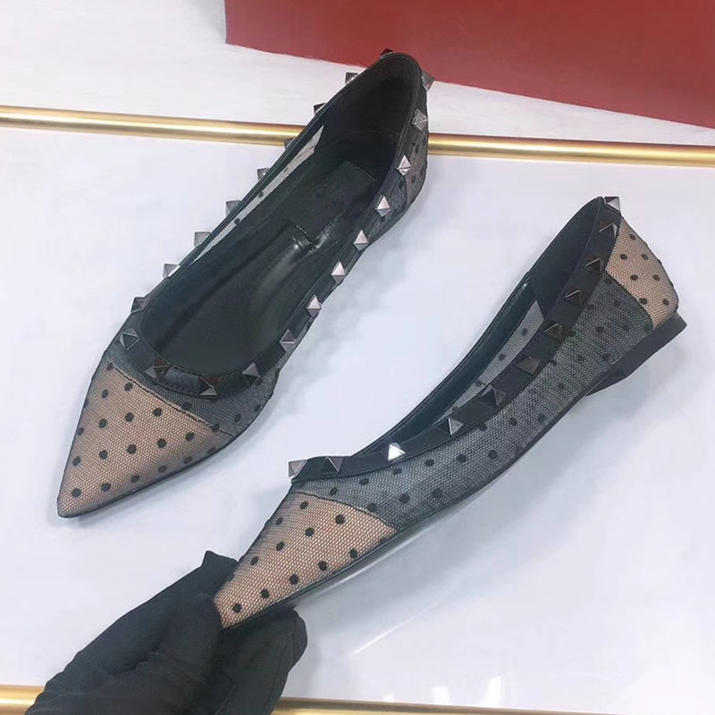 Summer 2021 New Fashion Sexy Pointed Flat Women Mesh Breathable Ladie Black Rivet Shoes Flats A50k
Summer 2021 New Fashion Sexy Pointed Flat Women Mesh Breathable Ladie Black Rivet Shoes Flats A50k