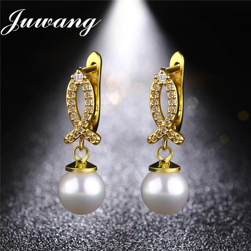 JUWANG 2020 New Imitation Pearl CZ Drop Earrings for Women Fashion Long Crystal Wedding Gold Sliver Color Jewelry Gift Brincos
JUWANG 2020 New Imitation Pearl CZ Drop Earrings for Women Fashion Long Crystal Wedding Gold Sliver Color Jewelry Gift Brincos