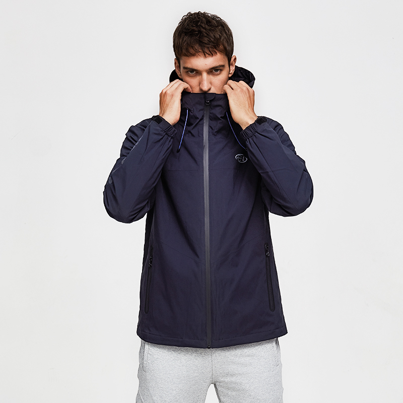 Tiger Force Men Spring Jacket Casual Hooded Windbreaker Windproof Men's Bomber Jacket Cotton Padded Men Coat Outerwear 201127