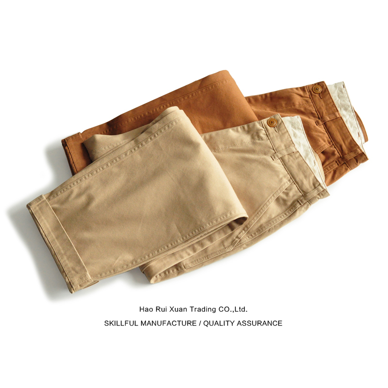SauceZhan XX001 Chino Vintage Cargo Men Cotton Straight & Capris Casual Pants 310g Thick Loose 201217