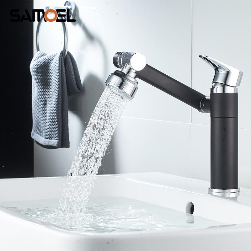 Creative Deck Mount Brass Black Paint Bathroom Sink Faucet Mixer Taps With Rotatable Sprayer B3334
Creative Deck Mount Brass Black Paint Bathroom Sink Faucet Mixer Taps With Rotatable Sprayer B3334