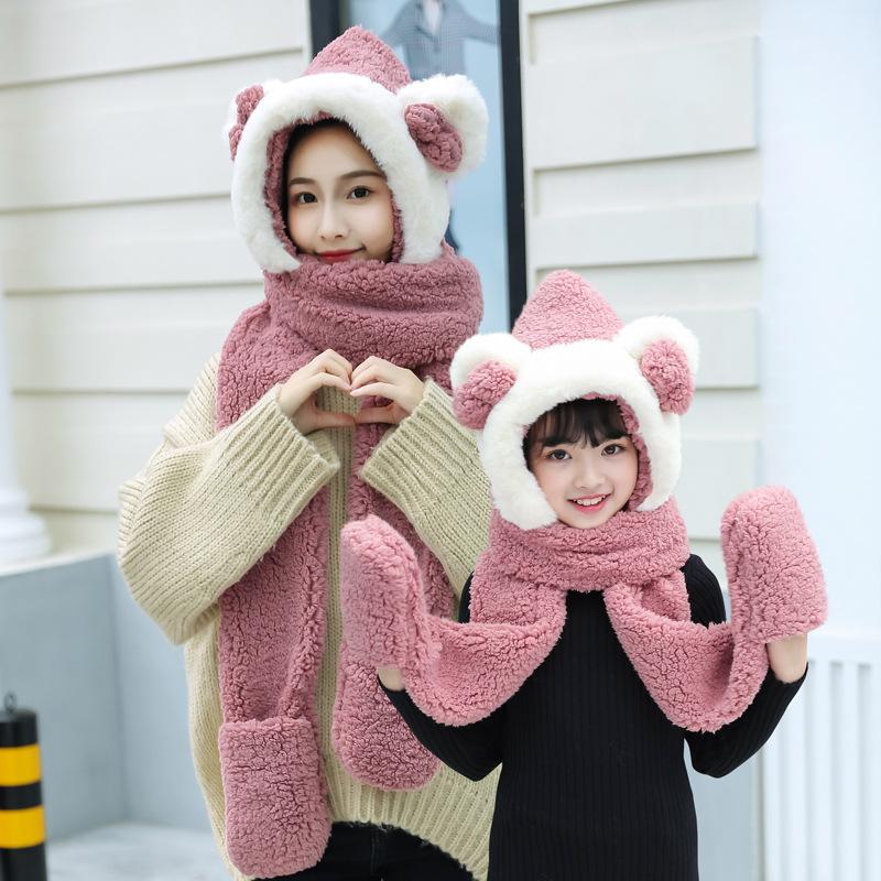 New Winter Women's Outdoor Sports Thickened Warm Neck Warm Scarf Hat And Gloves 3 PCS/Set
New Winter Women's Outdoor Sports Thickened Warm Neck Warm Scarf Hat And Gloves 3 PCS/Set