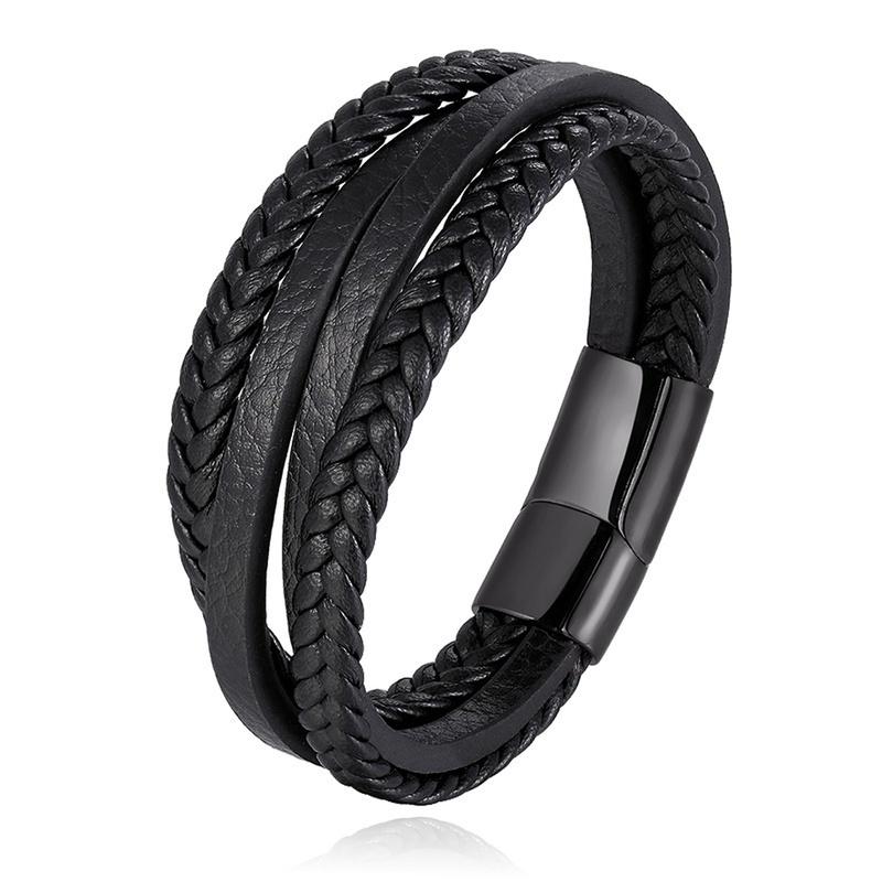 Genuine Leather Men Stainless Steel Multilayer Braided Rope Bracelets for Male Female Bracelets Jewelry
Genuine Leather Men Stainless Steel Multilayer Braided Rope Bracelets for Male Female Bracelets Jewelry