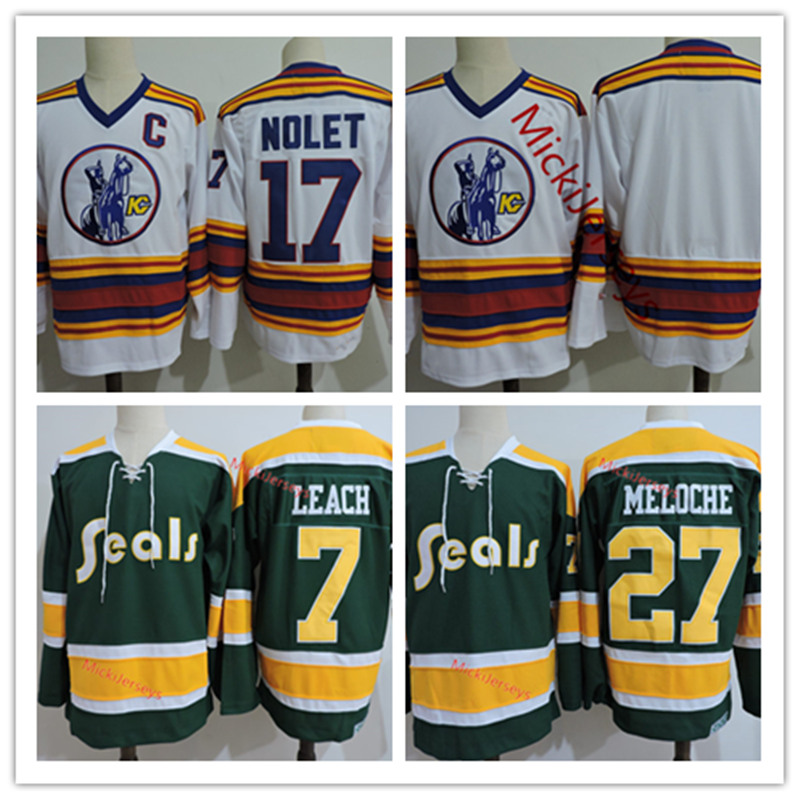 Mens 1970s #7 REGGIE LEACH #27 GILLES MELOCHE CALIFORNIA GOLDEN SEALS Jersey Stitched VINTAGE #17 SIMON NOLET Kansas City Scouts Jersey, Black
Mens 1970s #7 REGGIE LEACH #27 GILLES MELOCHE CALIFORNIA GOLDEN SEALS Jersey Stitched VINTAGE #17 SIMON NOLET Kansas City Scouts Jersey, Black