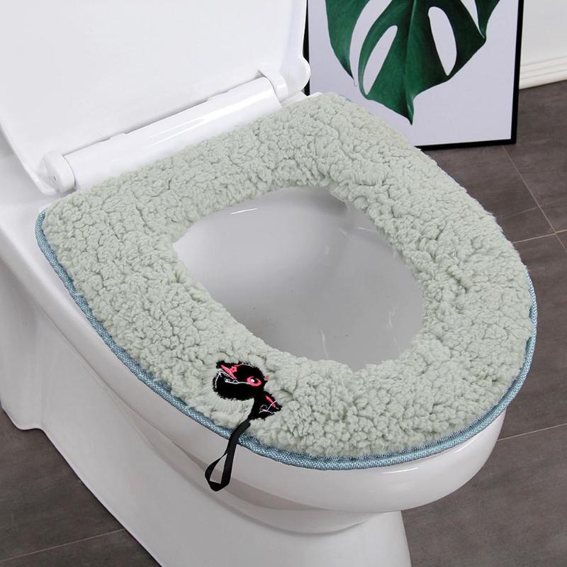 Winter Home Bathroom Washable Warm Soft Toilet Seat Lid Cover Pad Mat Cushion Reusable Flannel Toilet Mat Seat Case Cover
Winter Home Bathroom Washable Warm Soft Toilet Seat Lid Cover Pad Mat Cushion Reusable Flannel Toilet Mat Seat Case Cover