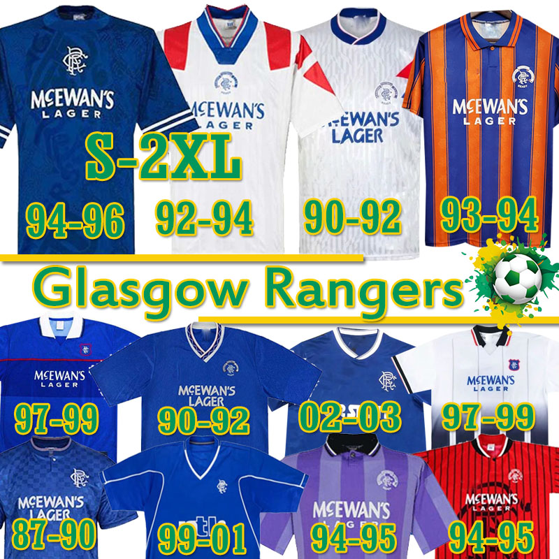 S-2XL Retro Glasgow Rangers soccer jersey GASCOIGNE LAUDRU 1984 87 90 92 93 94 95 96 97 99 2001 02 03 vintage Classic football shirt Uniform, Black;yellow
S-2XL Retro Glasgow Rangers soccer jersey GASCOIGNE LAUDRU 1984 87 90 92 93 94 95 96 97 99 2001 02 03 vintage Classic football shirt Uniform, Black;yellow