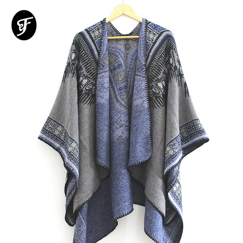 Women's Retro Shawl Wrap Open Front Poncho Cape Cardigan Winter Luxury Shawl Scarves Printed Pashimina Ruana Female
Women's Retro Shawl Wrap Open Front Poncho Cape Cardigan Winter Luxury Shawl Scarves Printed Pashimina Ruana Female