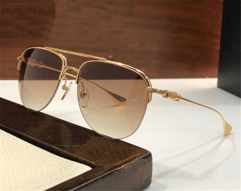 Vintage fashion design sunglasses IDEATIY I exquisite pilot metal frame retro simple and versatile style uv400 protective glasses