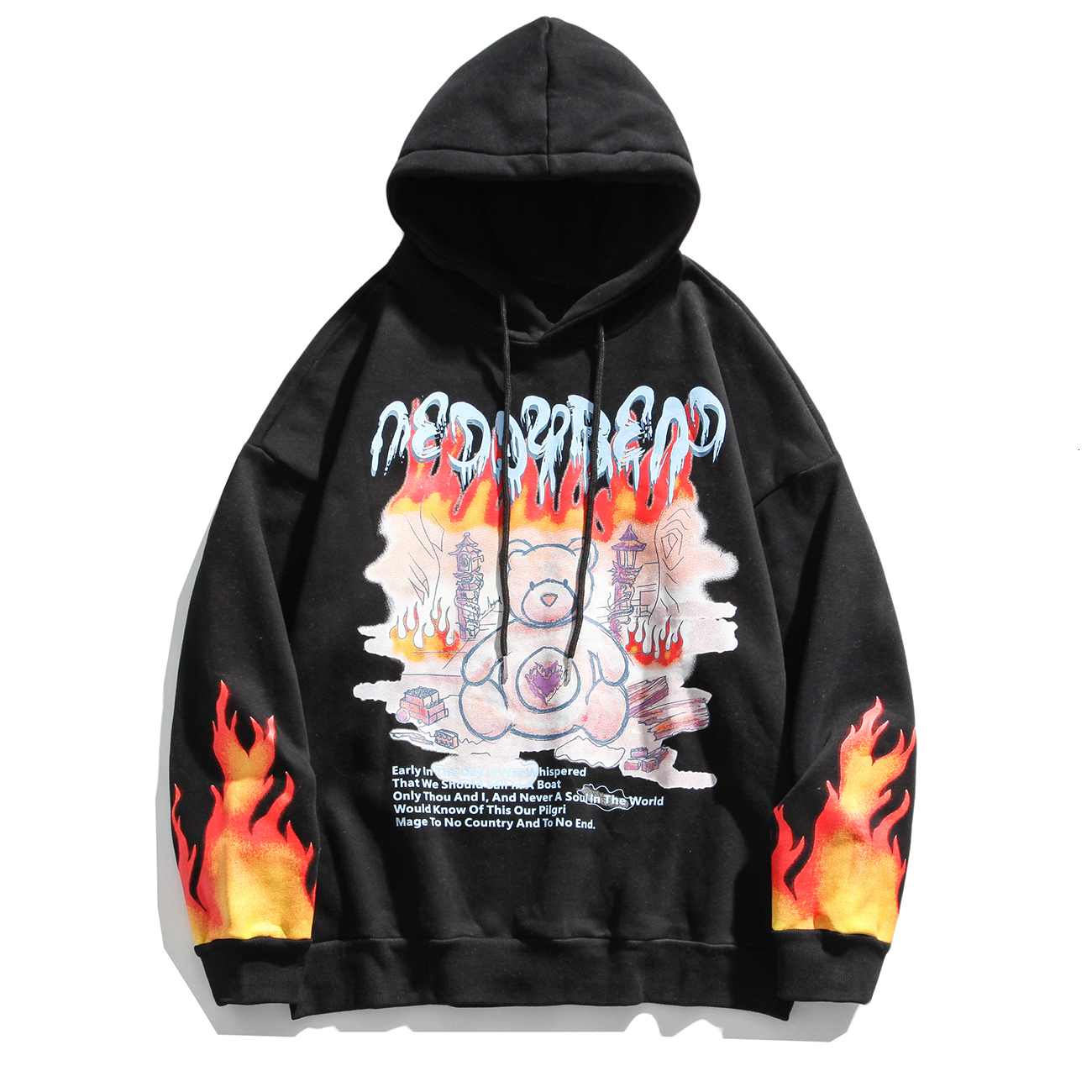 2021 New Hip Hop Streetwear Women Bear Fire Flame Print Harajuku Hoodie Swatshirt Men Winter Fleece Hooded Pullover Top Cotton J16d, Black
2021 New Hip Hop Streetwear Women Bear Fire Flame Print Harajuku Hoodie Swatshirt Men Winter Fleece Hooded Pullover Top Cotton J16d, Black
